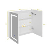 35.4 inch Modern Frameless Medicine Cabinet with Mirror and 3 Shelves