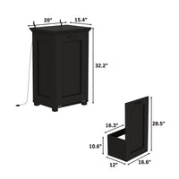 Modern Deodorizing Trash Can in Black  