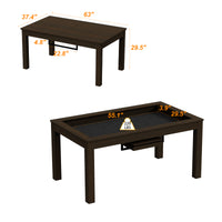 Brown Convertible Gaming and Dining Table