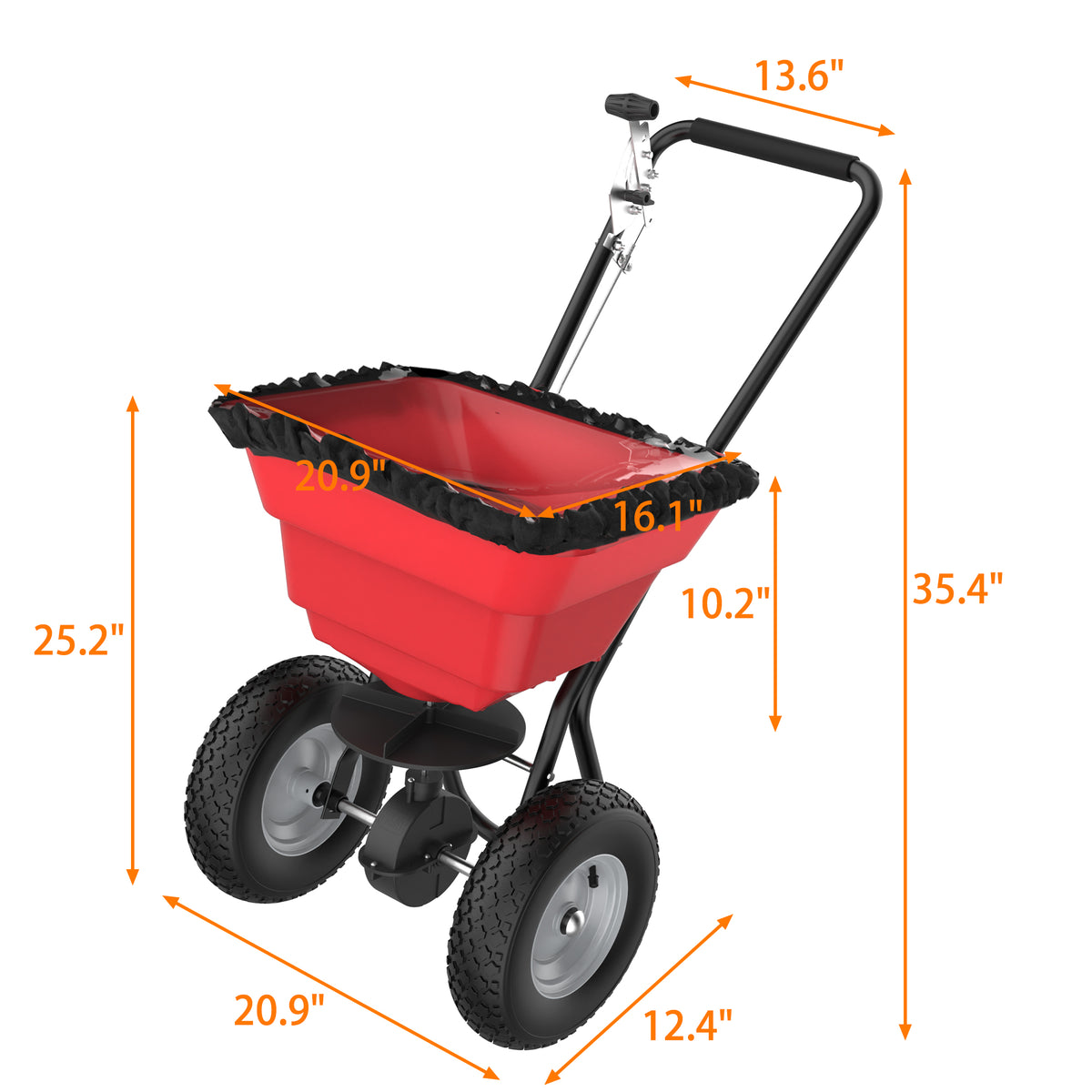 80 Lbs Adjustable Tow Behind Grass Seed & Fertilizer Spreader