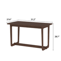 51.2" Minimalist Solid Wood Writing Desk with Rounded Corners
