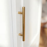 15.7 inches Modern White Compact Wardrobe with Dual Doors, Golden Handles and Multiple Storage Sections