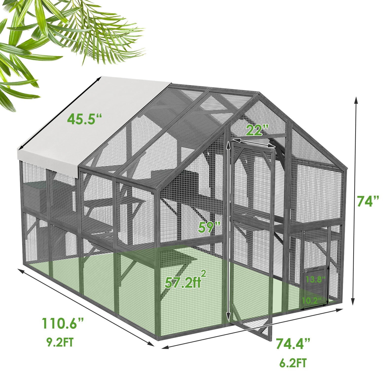 Large Cat Run Wooedn Cat Houses Outdoor Enclosure with Sleeping Houses Bridges Walks