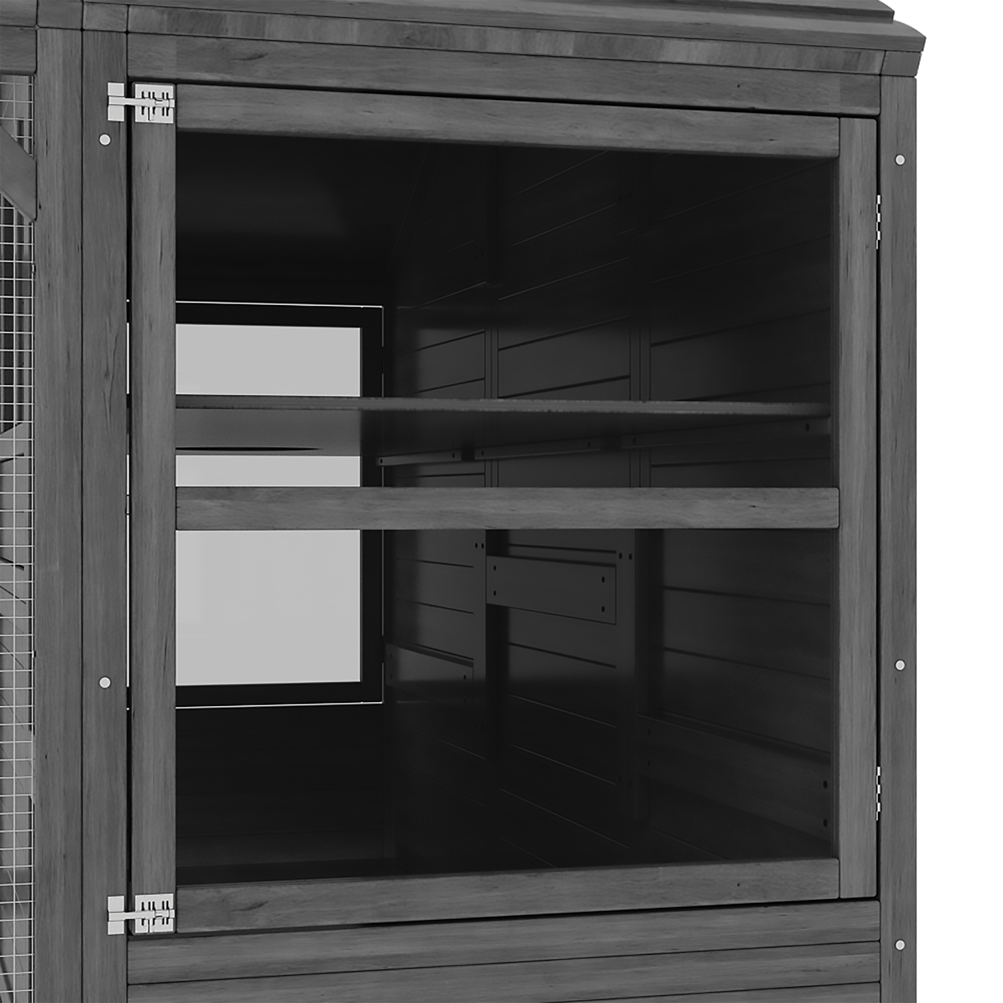 Large Outdoor Cat Enclosure with Cover and Multi-Level Design