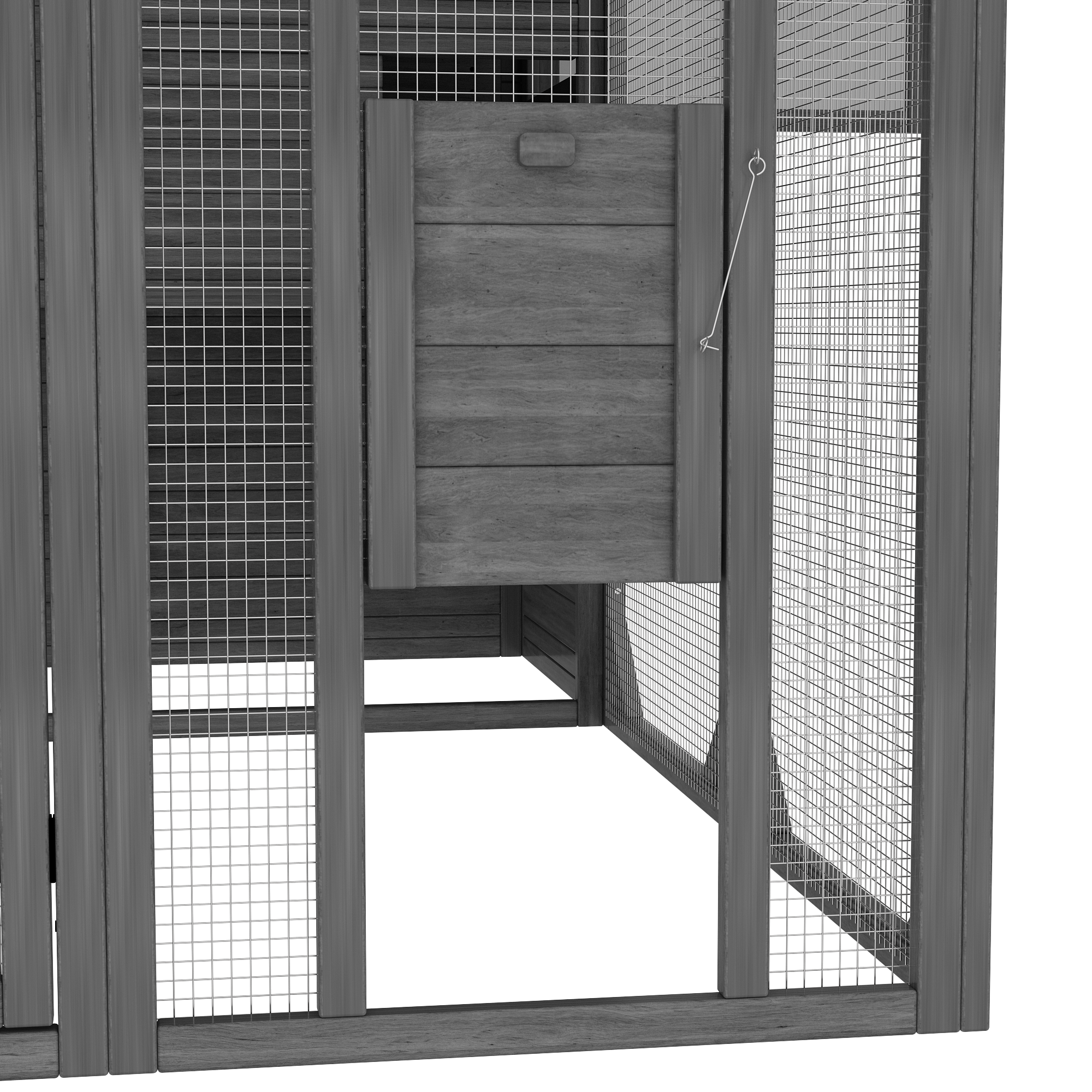 Large Outdoor Cat Enclosure with Cover and Multi-Level Design