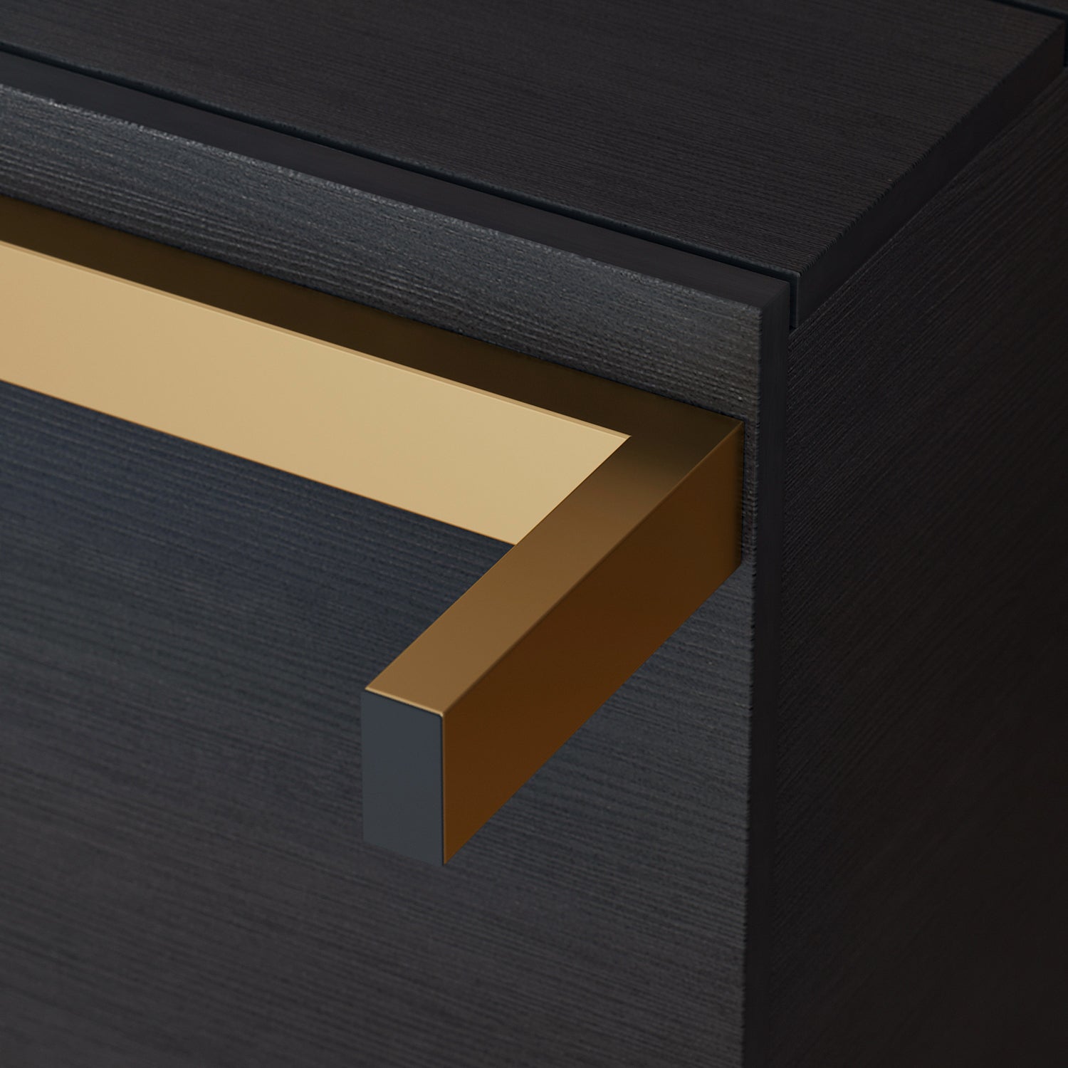 Nightstand with 2 Drawers End Table with Gold Metal Legs for Bedroom