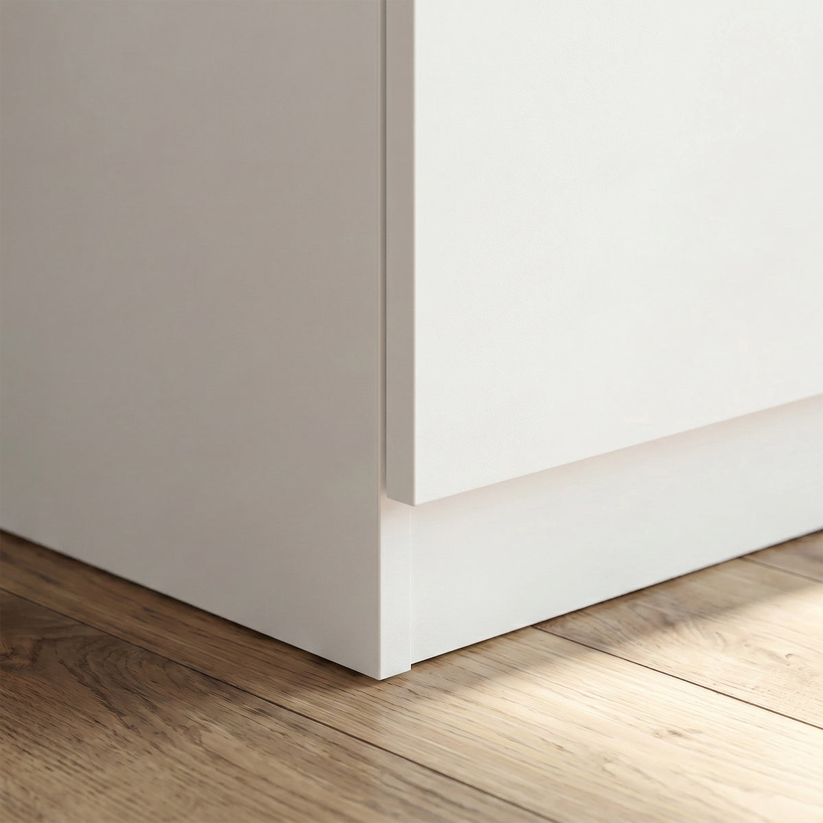 63" White Engineered Wood 2-Piece Garage Storage Cabinet with Wall Cabinet, Single Door & 3 Drawers