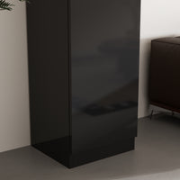 15.7" Modern Black Display Cabinet with 3-Color Adjustable Lights
