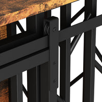 78.7" Chew-Proof Brown Dog Crate with Barn Doors and Double Separate Rooms