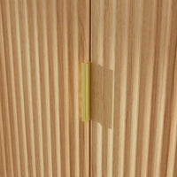 31.5" Modern Natural Pantry Cabinet with Door Shelves & 2 Drawers