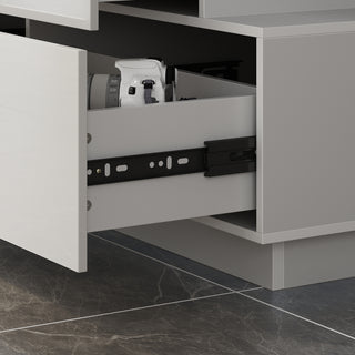 High Gloss Double Dress Chest 6-Drawer Sideboard for Living Room
