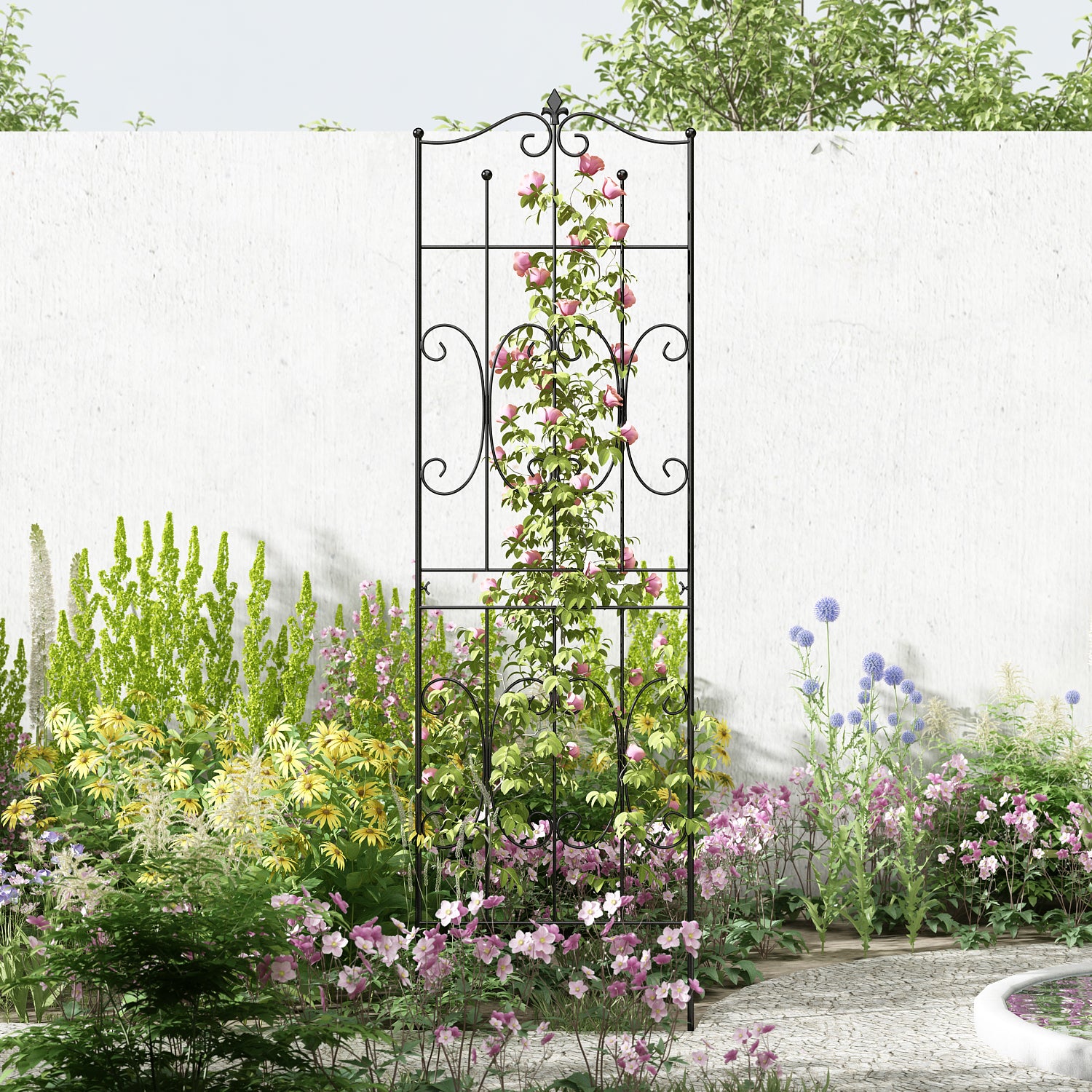 Decorative Garden Fence 1 Pack Border Fence Panel Anti-Rust