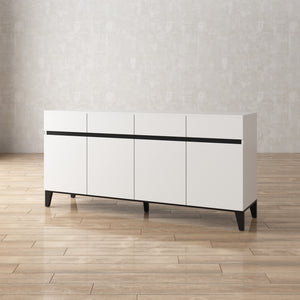 Modern Buffet 4 Doors & 4 Drawers Kitchen Storage Sideboard Cabinet