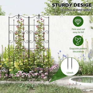 Decorative Garden Fence 1 Pack Border Fence Panel Anti-Rust