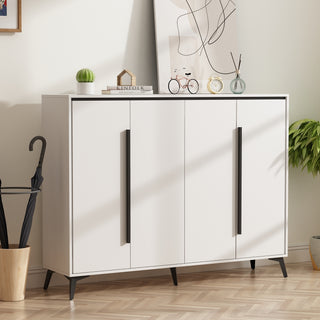 Rack Storage Organizer White Entryway Shoe Storage Cabinet for Heels