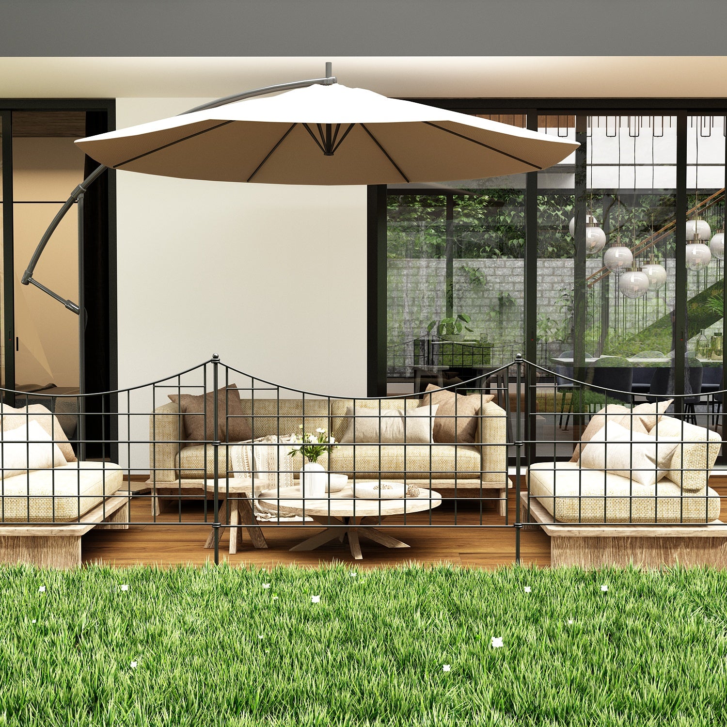 Garden Fence 5 Packs Animal Barrier Rustproof Fencing Landscape Patio Flower