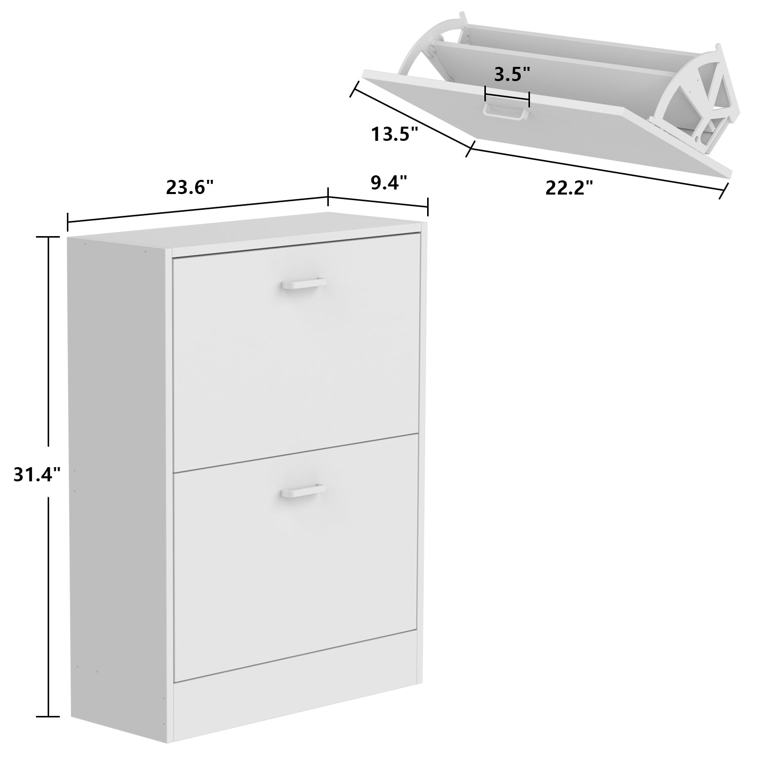 Shoe Cabinet 2- Flip Drawer — FUFUGAGA