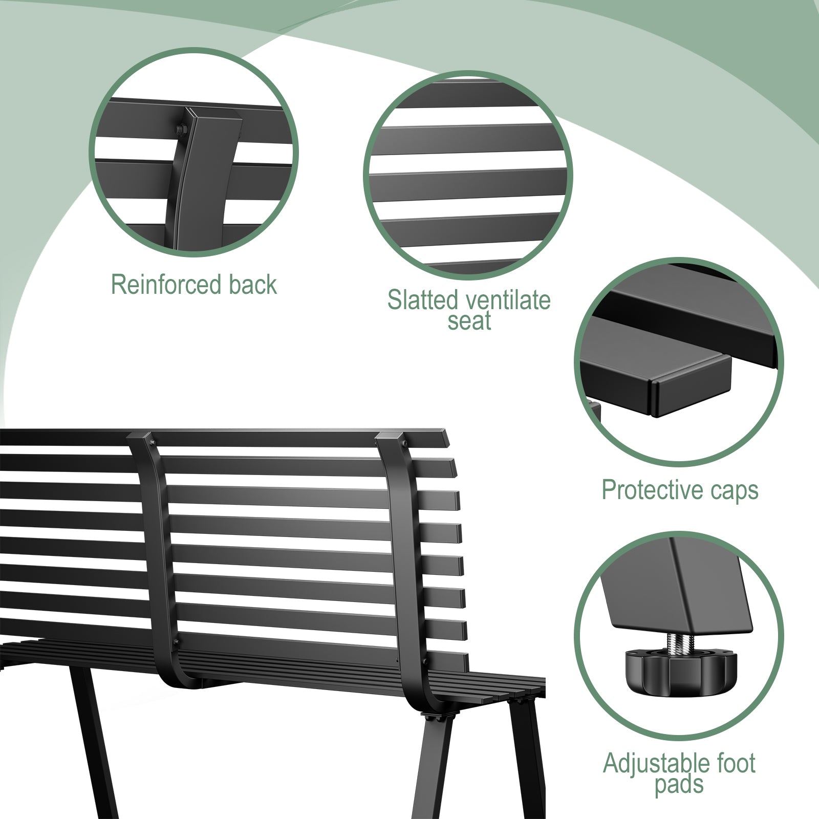Garden Bench Outdoor Bench for Patio Park Bench