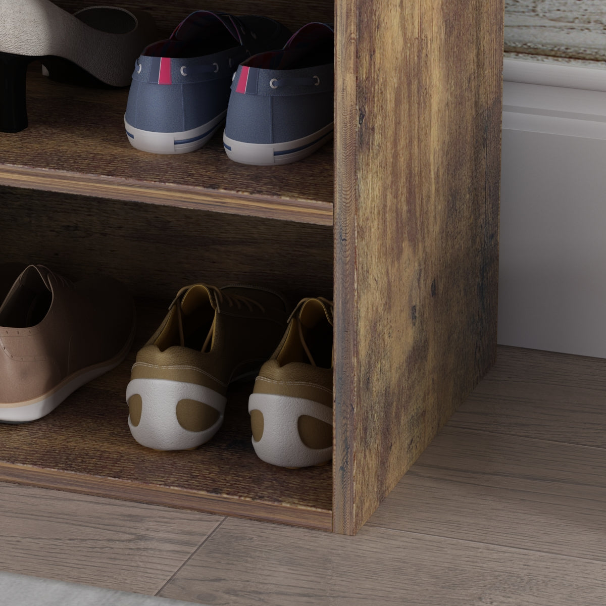 Shoe Storage Bench Shoe Rack Upholstered Pad with 2 Compartments