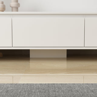 Wide TV Stand Entertainment Stand Adjustable Width TV Stand for Living Room
