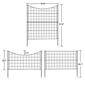 Garden Fence 5 Packs Animal Barrier Rustproof Fencing Landscape Patio Flower