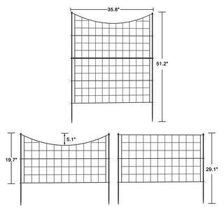 Garden Fence 5 Packs Animal Barrier Rustproof Fencing Landscape Patio Flower