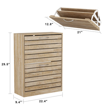 Shoe Cabinet Stackable 2-Drawers — FUFUGAGA