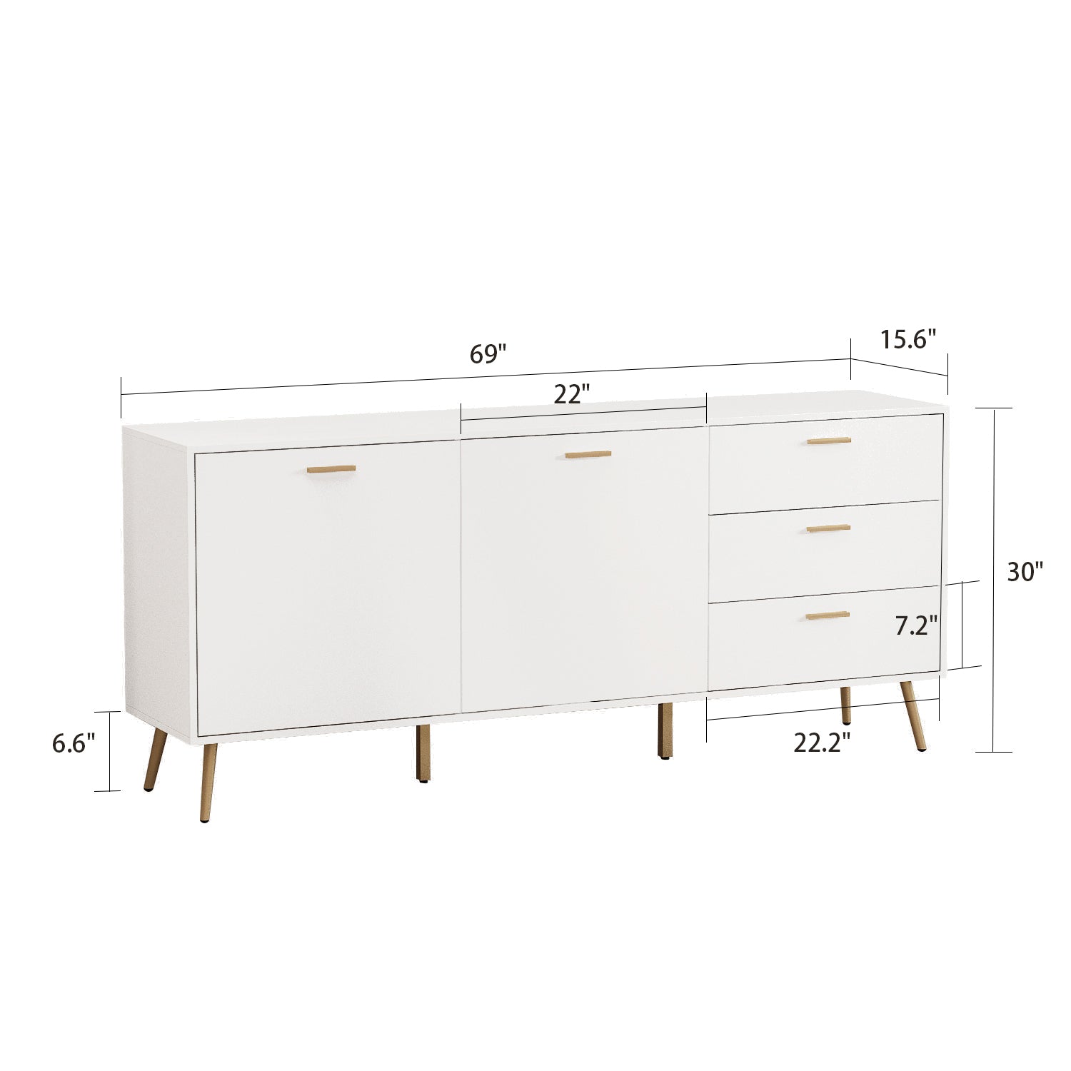 Sideboard Buffet Server Wide Stand Cabinet with Large Storage