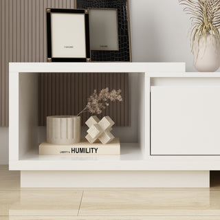 Wide TV Stand Entertainment Stand Adjustable Width TV Stand for Living Room